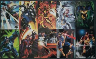 1994 Marvel Flairprints - Complete Set Of 10 - 6.  5 " X10 " Jumbo Cards -