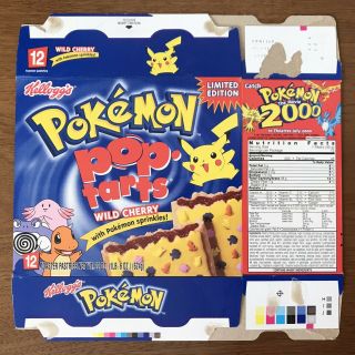 Old Vintage 2000 Kellogg’s Pokemon Pop Tarts Box