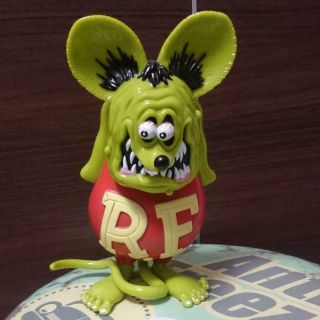 Rat Fink Collectable Figure Doll Yellow Green Ed Roth Big Daddy