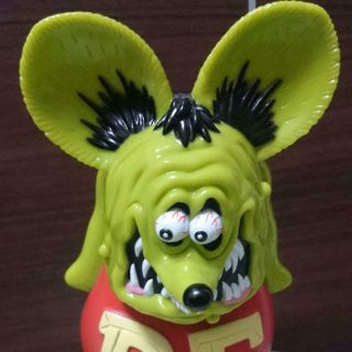 Rat Fink Collectable Figure Doll Yellow green Ed Roth Big Daddy 2