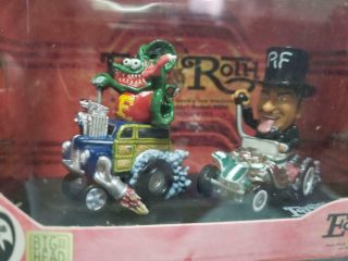 Rat Fink Ed Roth Mini Figure Doll Rare Rf Brother Hot Rod Green Monster M207