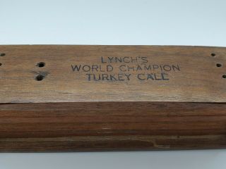 M.  L.  Lynch Rare 12 Hole World Champion Turkey Call Vintage Birmingham AL Caller 2