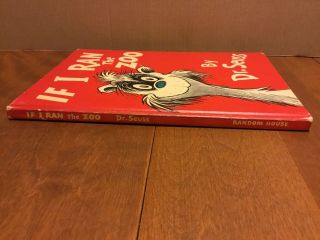 IF I RAN THE ZOO by Dr.  Seuss Vintage 1950 Early Printing Hardcover OOP 3