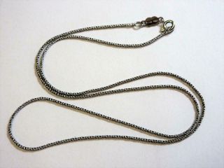 Vintage Italian 18ct White Gold Twist Design 20 " Long Necklace By Unoaerre,  5.  4g