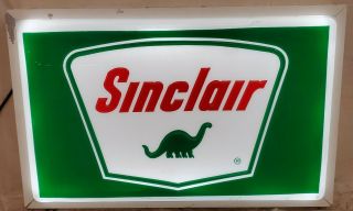 Sinclair Lighted Canopy Sign Gas Oil Vintage Collectable