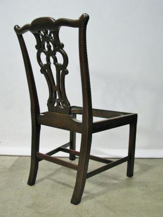 Vintage Solid Mahogany Chippendale Style Chairs; Beautifully Hand Carved 5