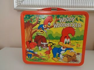 Vintage Walter Lantz Productions,  Inc.  1972 Woody Woodpecker Metal Lunch Box