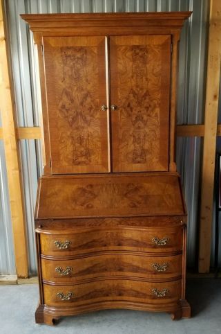 Vintage Fancher Furniture Co.  Tall Chippendale Style Secretary Desk