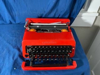 Vintage Iconic Olivetti Valentine Typewriter Red Rare