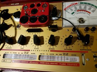 vintage Hickok 6000A Micromhs Mutual Conductance Tube Tester 2