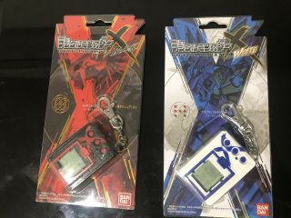 Set Of 2 Bandai Digimon Digital Monster X Version 1 Red Black And Blue White.