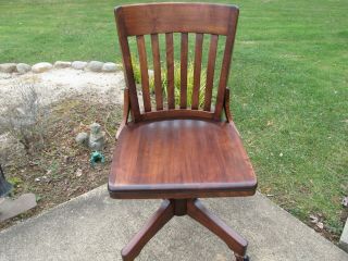 Vintage Office Chair Secretary/banker/lawyers While Oak Chair Restored
