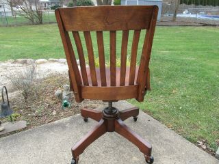 Vintage Office Chair Secretary/Banker/Lawyers While Oak Chair Restored 2