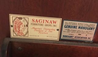 Vintage 1940’s Saginaw Mahogany Telescopic Dining/Buffet Table 5