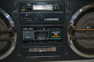 Lasonic TRC - 931 Radio Boombox Cassette Tape Player Stereo Blaster VTG AM/FM 2