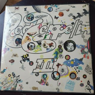 Led Zeppelin Iii 3 Vinyl Lp Record Pin Wheel Cover Re Shrink Wrapped