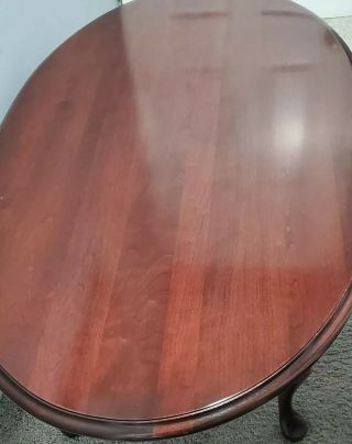 Ethan Allen Georgian Court Oval Coffee Table Cherry 11 - 8430 225 Made in USA Vtg 5