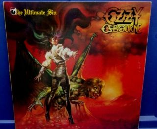 Ozzy Osbourne The Ultimate Sin Lp Rare 1986 Metal,  Insert