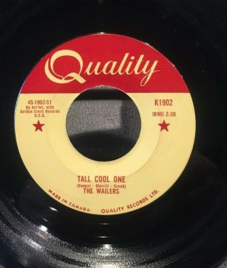 The Wailers Rare Garage Rock 45 On Canadian Quality Label Near