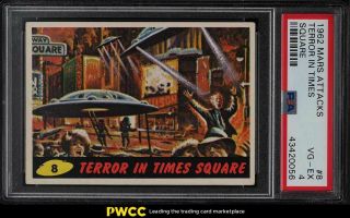 1962 Topps Mars Attacks Terror In Times Square 8 Psa 4 Vgex
