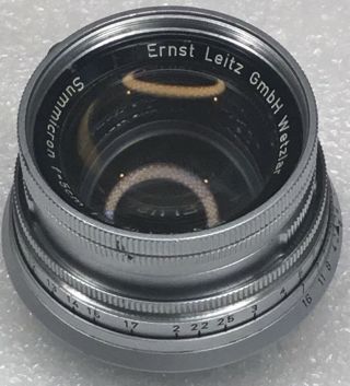 Vintage Leica Summicron 50mm 1:2 1954 M Mount Lens,  Leitz Wetzlar,  SN 1252446 6