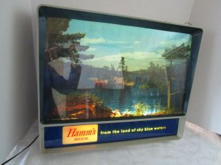 Vtg Hamms Beer Sign Lighted Motion 152 The Land Of Sky Blue Waters 1950 