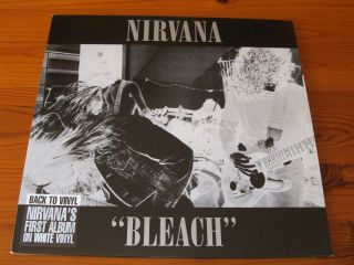 Nirvana / Bleach Lp Uk Limited White Vinyl 2002 Sub Pop Grunge Rock Essential