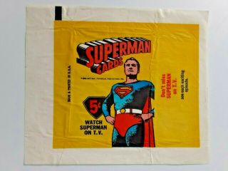 1965 Superman Card Wrapper Topps Tv Series Cards Beauty