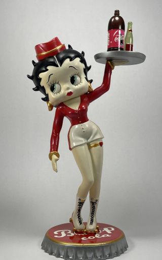 “carhop Betty” Betty Boop Coca Cola Roller Girl Waitress Figurine 10” 2005 Kfs