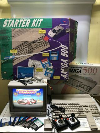 Commodore Amiga A500 Starter Kit Computer Big Boxed Vintage