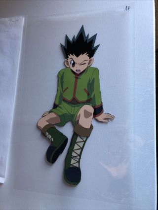 Hunter X Hunter Gon Anime Production Pan Sized Cel A4 With Douga Sketch
