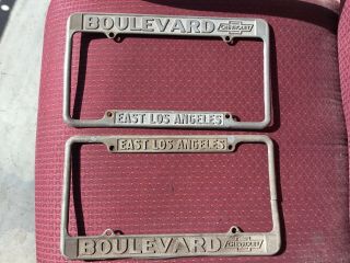 Vintage Boulevard Chevrolet East Los Angeles License Plate Frames