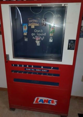 Vintage Lance Snack Vending Machine With Keys In 2