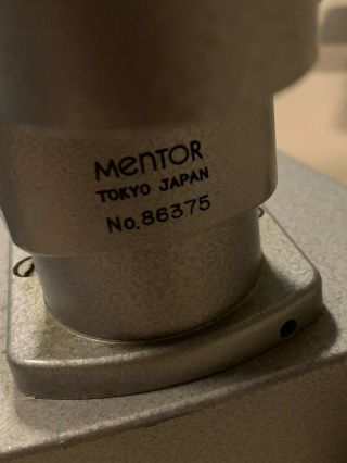 Mentor Slit Lamp Made In Japan Ophthalmology & Optometry.  Vintage No.  86375 4