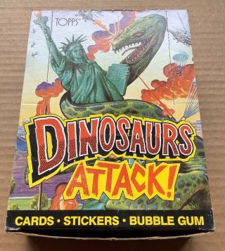 Dinosaurs Attack Trading Card Box (1988) Topps; 48 Wax Packs