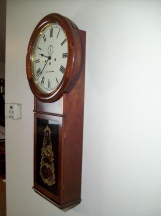 Vintage Seth Thomas Regulator Wall Clock Key Wind Pendulum Movement 3