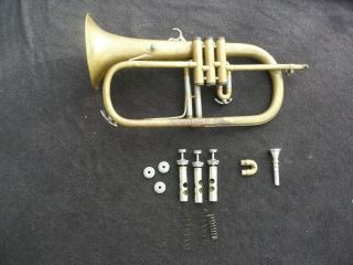 Great French Bb Vintage Pro Flugelhorn By Couesnon Paris - Around 1960