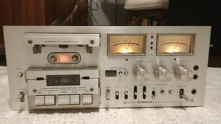Vintage Pioneer Stereo Cassette Tape Deck Model Ct - F1000,  Serial No Xf3601176