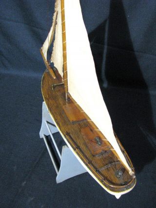 Vintage Hand - Crafted Model Sailing Ship; Complete & 1930 ' s 5