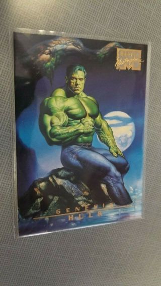 1996 Marvel Masterpieces Base 99 Hulk Genesis Near Single Card