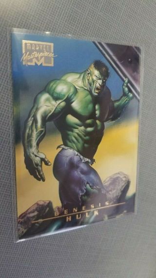 1996 Marvel Masterpieces Base 97 Hulk Genesis Near Single Card