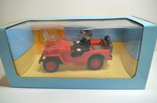 Tintin Thomson And Thompson Red Willys Jeep 1/18 Scale