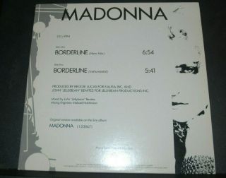 Madonna " Borderline " Promo 12 " 1984