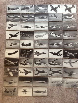 48 - Vintage Exhibit Supply Company Vending Cards - Airplanes Jets Military