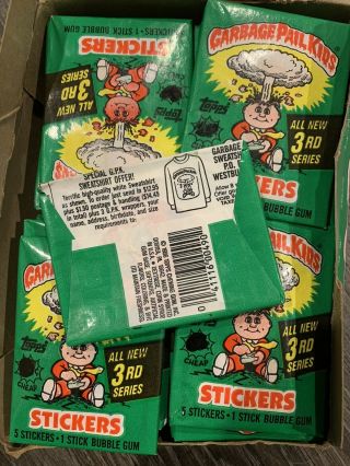 1986 garbage pail kids series 3 (4) factory wax packs 2