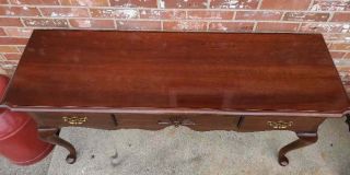 Vintage Thomasville Cherry Sofa Table Queen Ann 3 Drawers LOCAL 3
