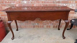 Vintage Thomasville Cherry Sofa Table Queen Ann 3 Drawers LOCAL 4