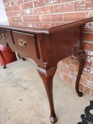 Vintage Thomasville Cherry Sofa Table Queen Ann 3 Drawers LOCAL 5