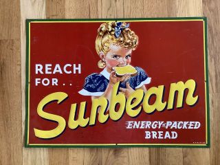 Sunbeam Bread Vintage Metal Advertising Sign