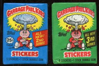 (1) Ea 1985 & 1986 Topps " Garbage Pail Kids " Series 2 & 3 Wax Packs